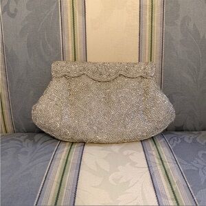 Lillie Rubin Elegant Silver Clutch Bag